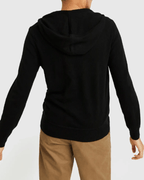 Men's 100% Cashmere Full-Zip Hooded Cardigan