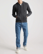 Men's 100% Cashmere Full-Zip Hooded Cardigan