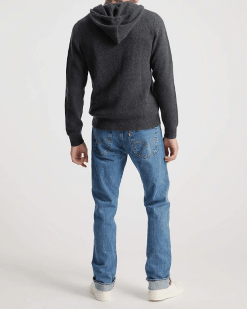 Men's 100% Cashmere Full-Zip Hooded Cardigan