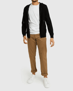 Men's 100% Cashmere Full-Zip Hooded Cardigan