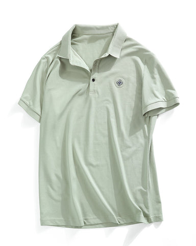 Large Size Solid Color Lapel Short Sleeve Polo