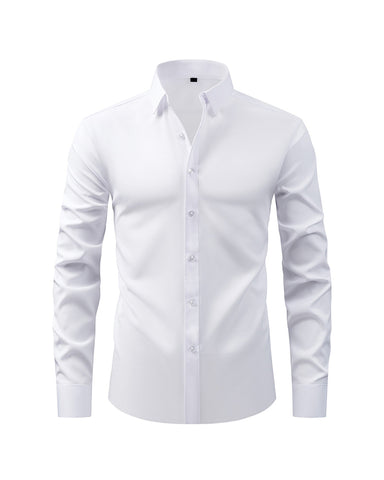 Button-down Wrinkle-free Long-sleeved Shirt