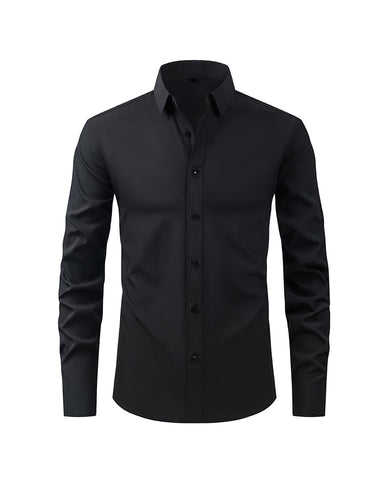 Button-down Wrinkle-free Long-sleeved Shirt