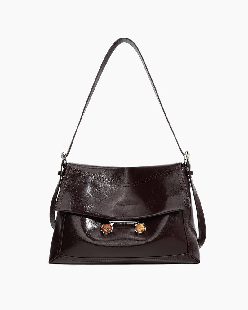 Black Leather Extra Large Soft Tote Shoulder Bag