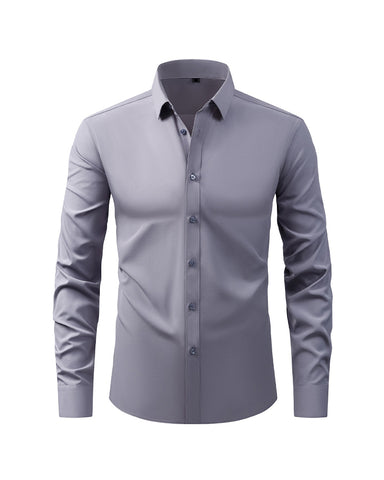 Button-down Wrinkle-free Long-sleeved Shirt