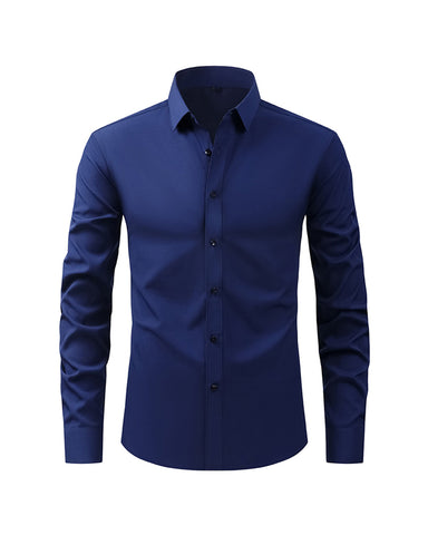 Button-down Wrinkle-free Long-sleeved Shirt