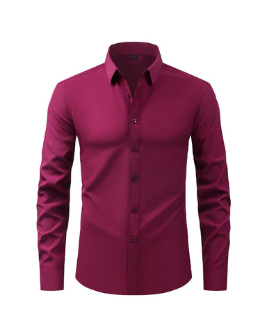 Button-down Wrinkle-free Long-sleeved Shirt