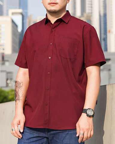 Large Size Loose Business Short Sleeve Shirt