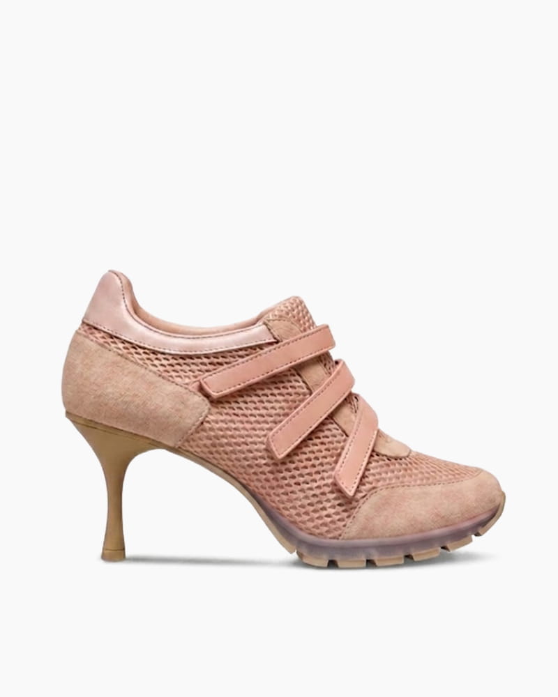 (Pre-sale) Triple-Strap Breathable Mesh High Heel Sneakers