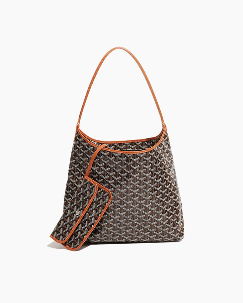 Lightweight Hobo Bag Wide Handle Removable Pouch