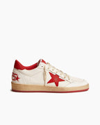 White Nappa Leather Sneakers with Star and Heel Tab
