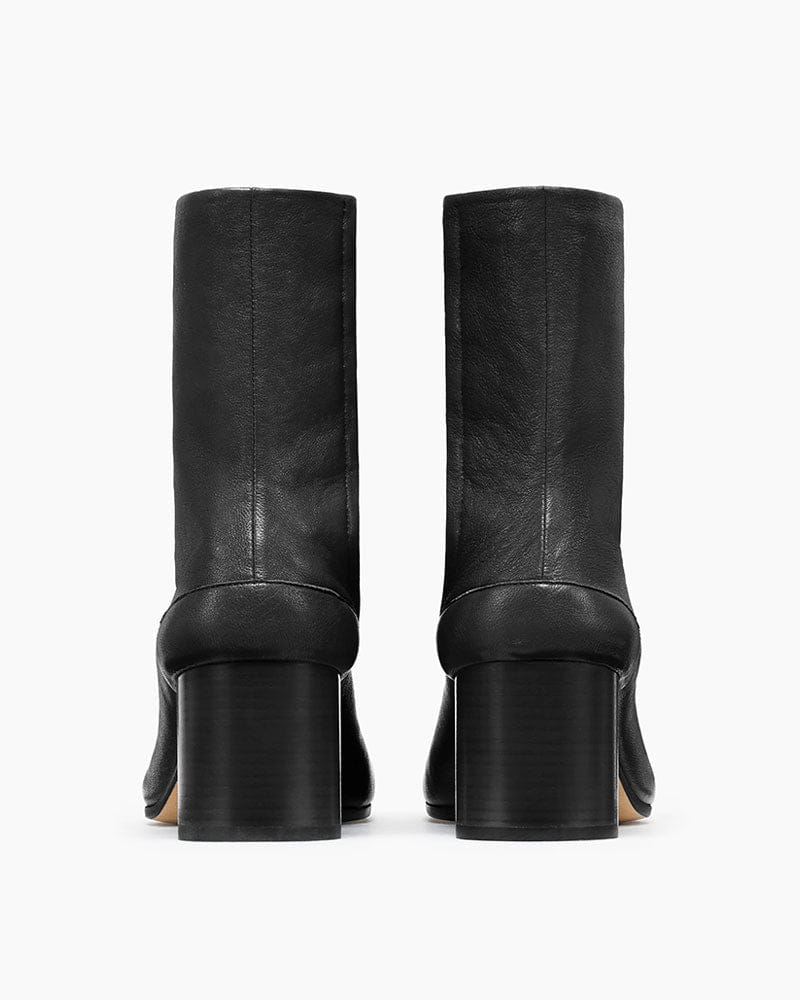 Crescent Split-Toe Ankle Boots