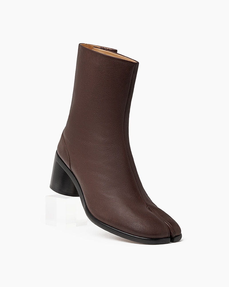 Crescent Split-Toe Ankle Boots