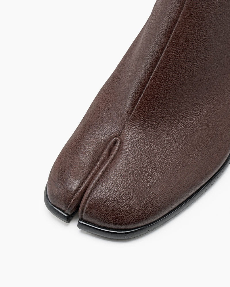 Crescent Split-Toe Ankle Boots