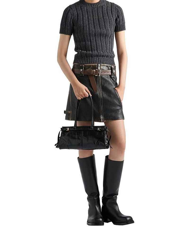 Bonnie Leather Shoulder Bag with Convertible Design