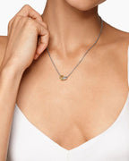 Women's Petite Cable Linked Necklace in Sterling Silver