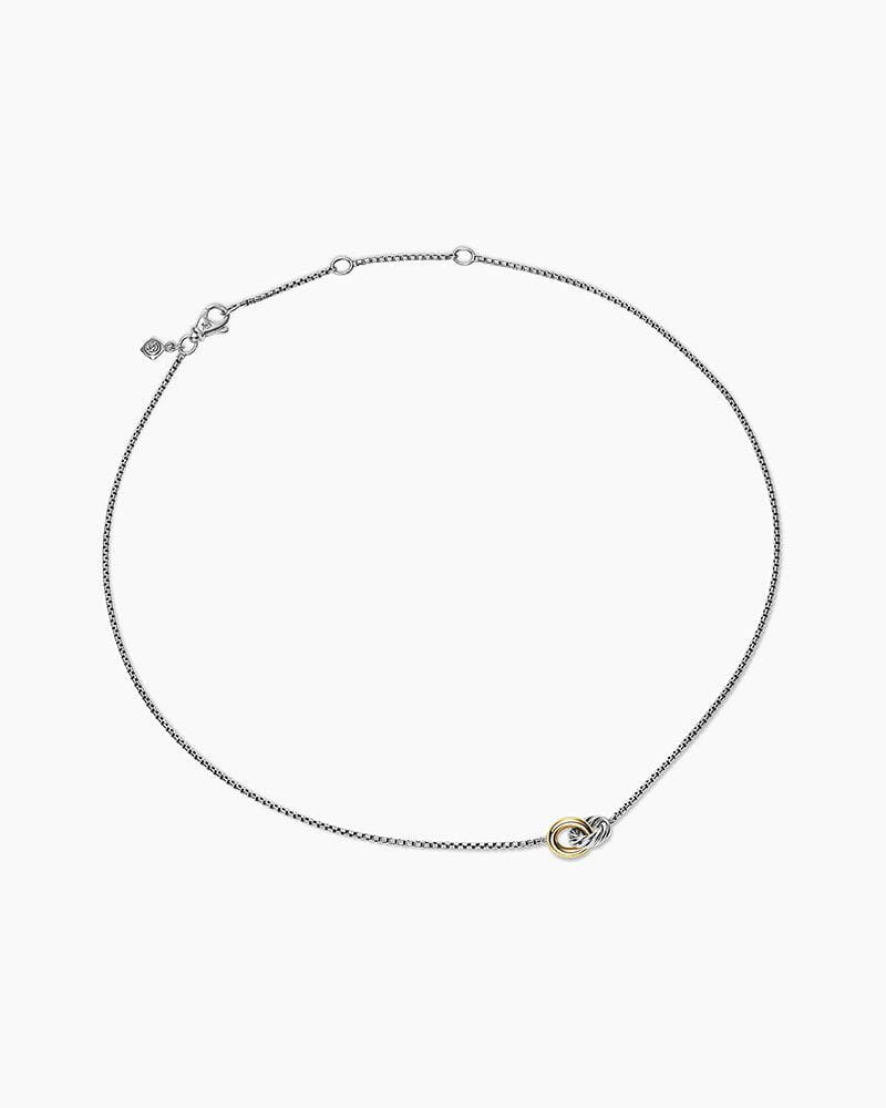 Women's Petite Cable Linked Necklace in Sterling Silver