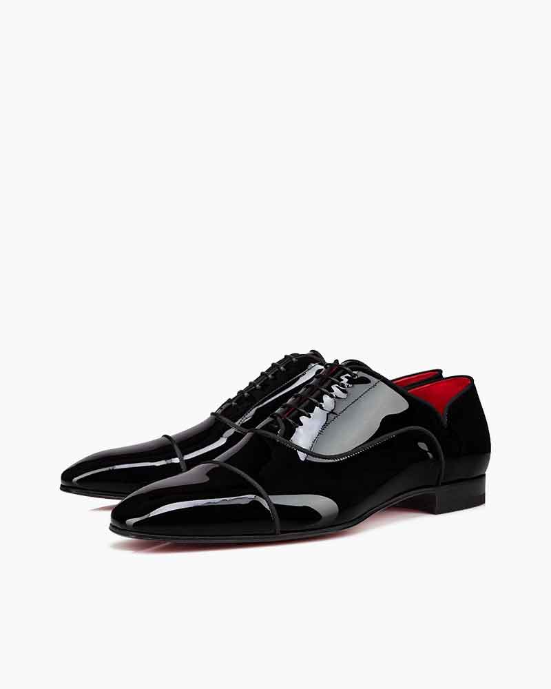 Men's Black Patent Calf Leather Oxfords Secondary image