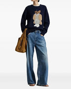 Women's Sweater with Bear Design