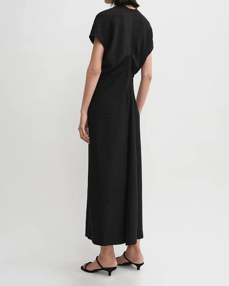 Women's Crinkled Viscose Blend Maxi Dress