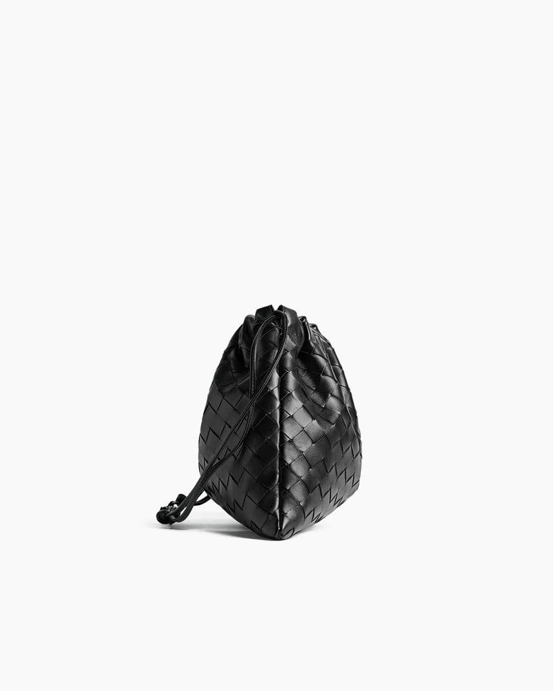 Woven Medium Dustbag Leather Clutch Bag