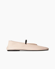 Elastic Ballet Slipper in Leather