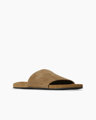 Men Hugh Slide Green in Suede