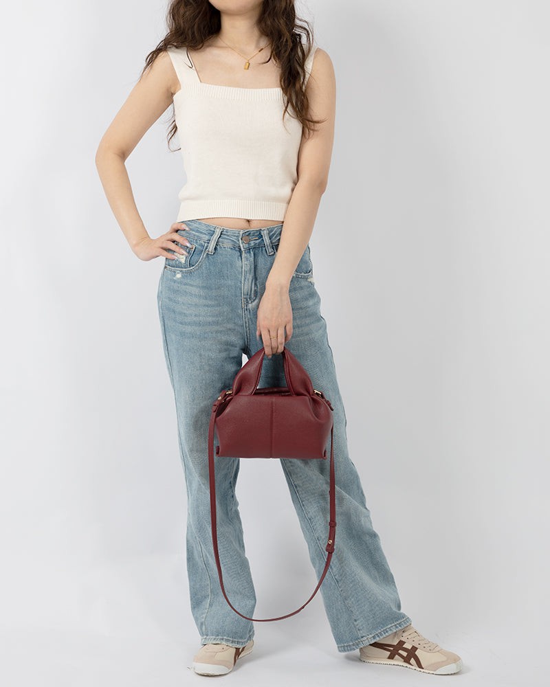 LarosaStyle Modern Elegance Leather Cloud Bag