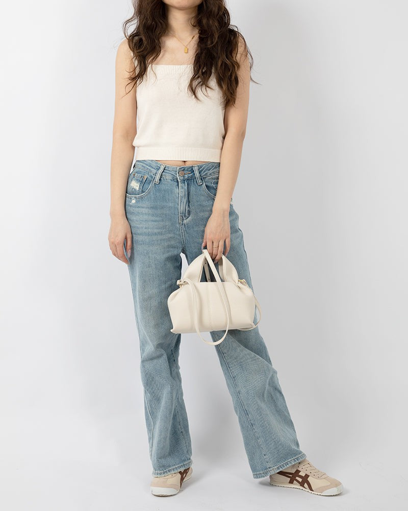 LarosaStyle Modern Elegance Leather Cloud Bag