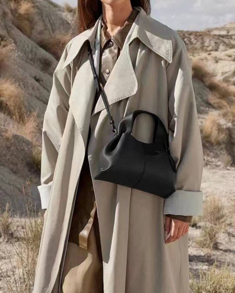 LarosaStyle Modern Elegance Leather Cloud Bag