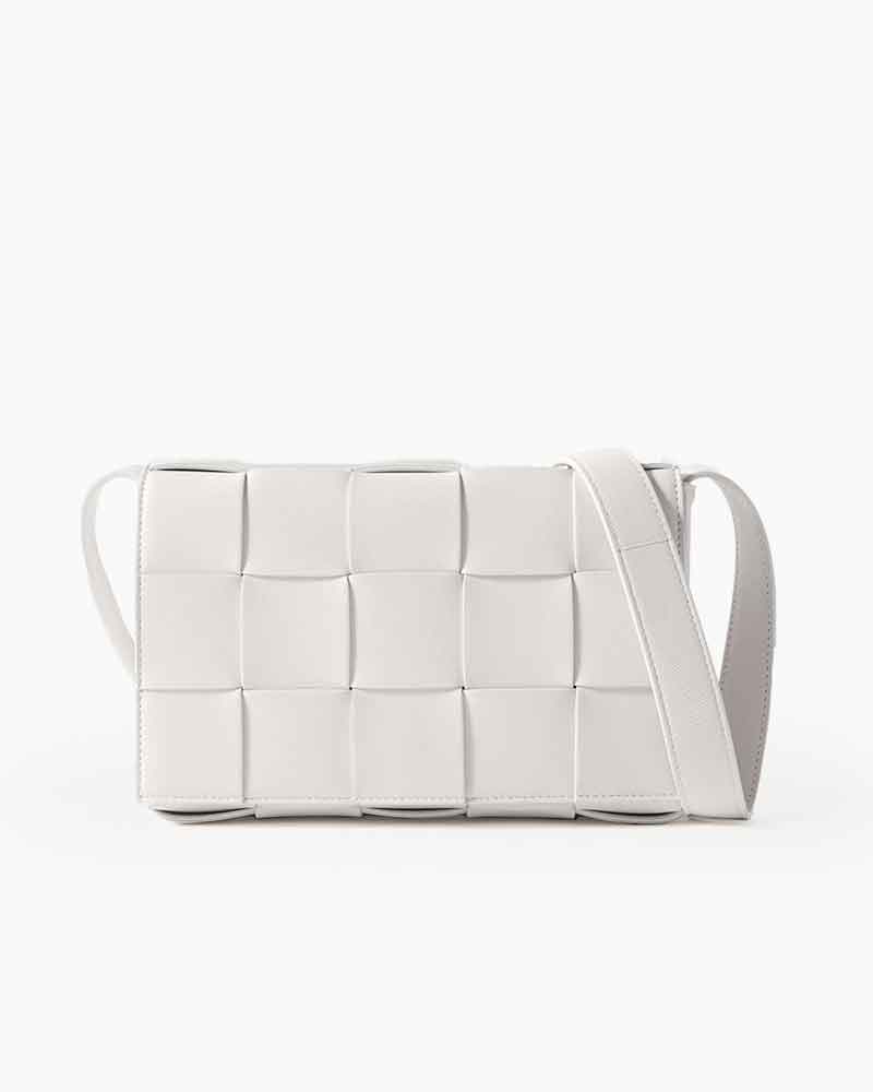 Medium Intrecciato Leather Crossbody Bag