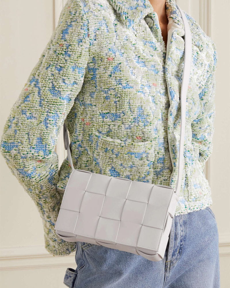 Medium Intrecciato Leather Crossbody Bag